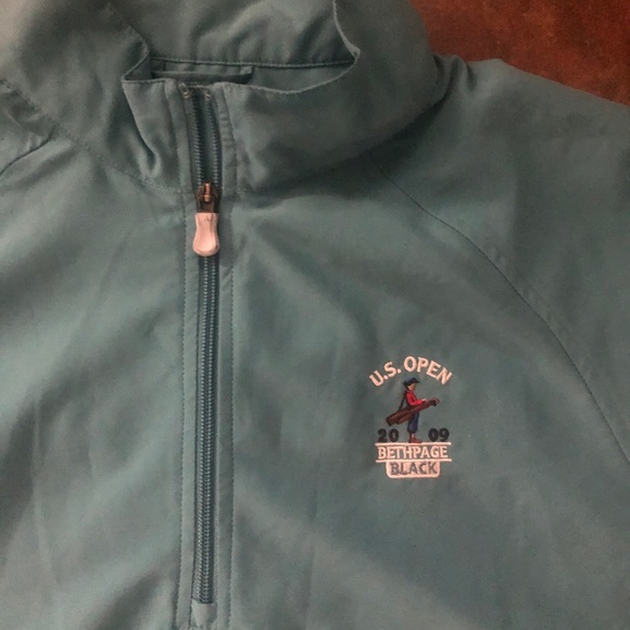 US Open 2009 Golf Pullover Shirt Adidas Bethpage Black L Good Condition - Picture 5 of 7